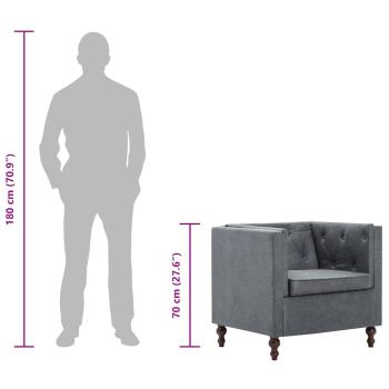 Sessel Grau Stoff