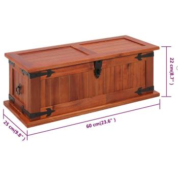 Aufbewahrungstruhe 60 x 25 x 22 cm Akazien-Massivholz