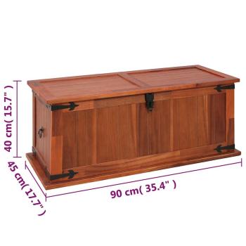Aufbewahrungstruhe 90 x 45 x 40 cm Akazien-Massivholz