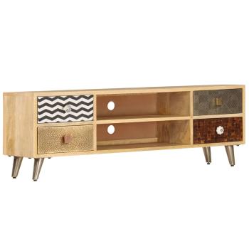 TV-Ablage 120 x 30 x 40 cm Massivholz Mango