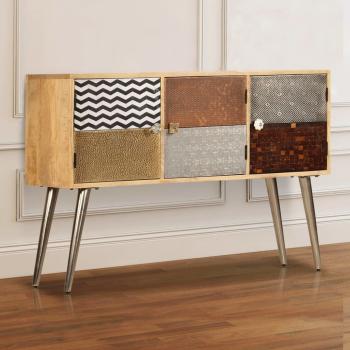 Sideboard 120 x 30 x 75 cm Massivholz Mango