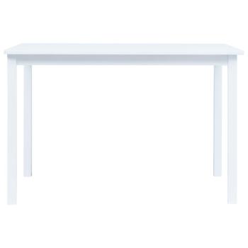Esstisch Weiß 114x71x75 cm Gummiholz Massiv