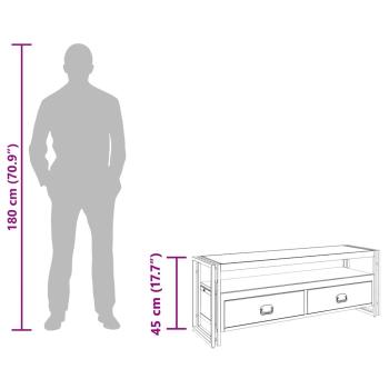 TV-Schrank 120 x 35 x 45 cm Mangoholz Massiv