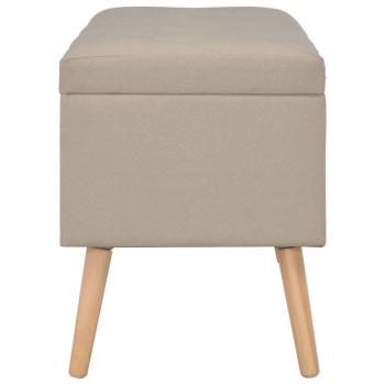 Hocker mit Stauraum 3 Stk. Beige Stoff