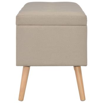 Hocker mit Stauraum 3 Stk. Beige Stoff