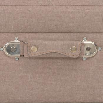 Hocker mit Stauraum 3 Stk. Braun Stoff