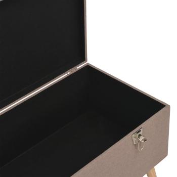 Hocker mit Stauraum 3 Stk. Braun Stoff