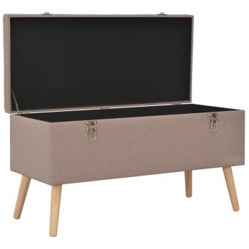 Hocker mit Stauraum 3 Stk. Braun Stoff
