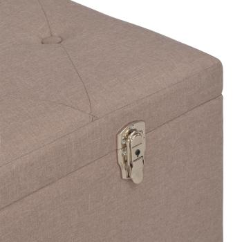 Hocker mit Stauraum 3 Stk. Braun Stoff