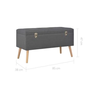 Hocker mit Stauraum 3 Stk. Dunkelgrau Stoff