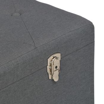 Hocker mit Stauraum 3 Stk. Dunkelgrau Stoff