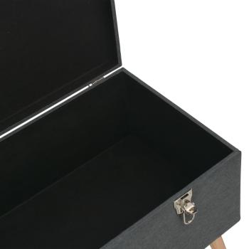 Hocker mit Stauraum 3 Stk. Dunkelgrau Stoff
