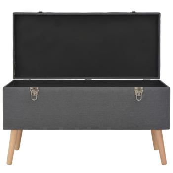 Hocker mit Stauraum 3 Stk. Dunkelgrau Stoff
