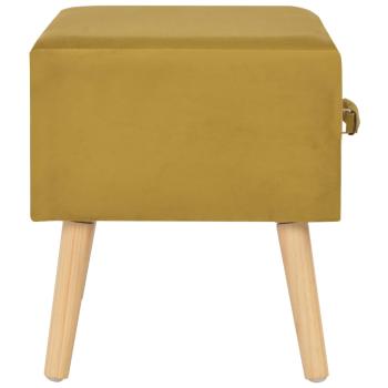 Nachttisch Senfgelb 40 x 35 x 40 Samt