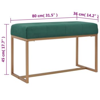 Bank 80 cm Grün Samt