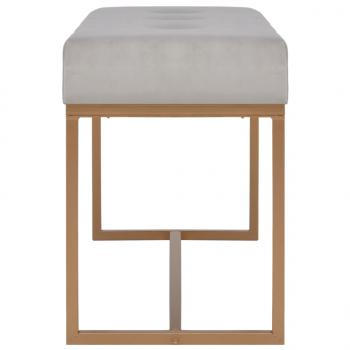 Bank 80 cm Grau Samt