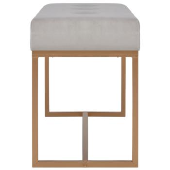 Bank 80 cm Grau Samt