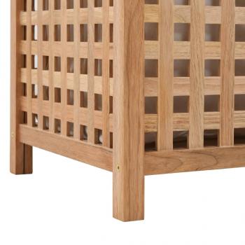 Wäschekorb 39x39x65 cm Massivholz Walnussholz