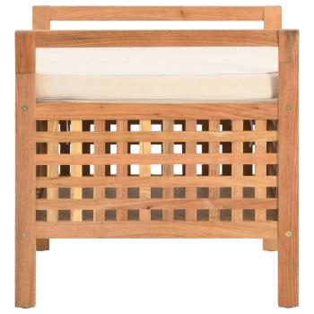 Sitzbank mit Stauraum 49×48×49 cm Walnuss Massivholz 