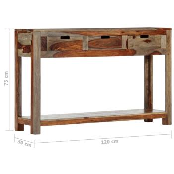 Konsolentisch mit 3 Schubladen 120x30x75 cm Massivholz Akazie