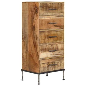 Kommode 45 x 35 x 106 cm Mango-Massivholz