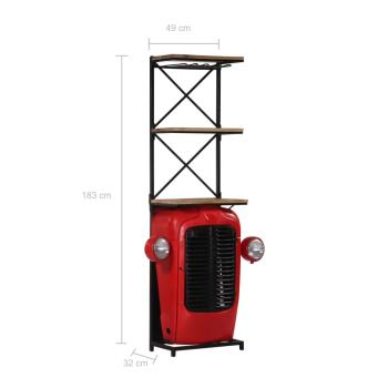 Traktor-Weinschrank 49x31x172 cm Mango Massivholz
