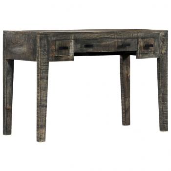 ARDEBO.de - Schreibtisch Schwarz 110×50×75 cm Massivholz Mango