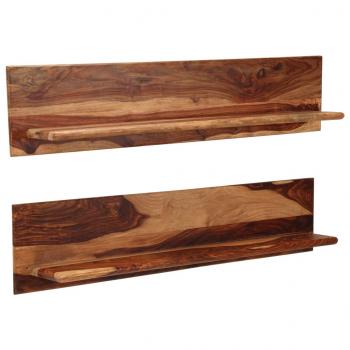 Wandregale 2 Stk. 118 x 26 x 20 cm Massivholz
