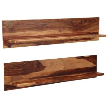 Wandregale 2 Stk. 118 x 26 x 20 cm Massivholz