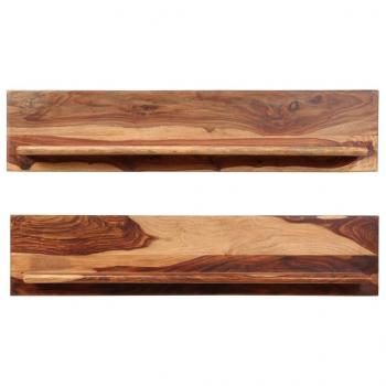 Wandregale 2 Stk. 118 x 26 x 20 cm Massivholz