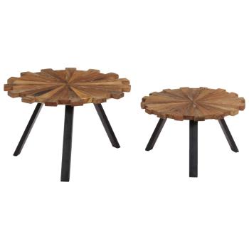 Couchtische 2 Stk. Recyceltes Massivholz