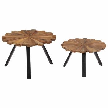 Couchtische 2 Stk. Recyceltes Massivholz
