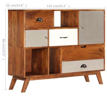Sideboard 115 x 35 x 86 cm Akazienholz Massiv