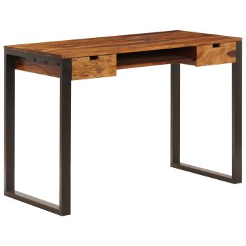 ARDEBO.de - Schreibtisch 110 x 55 x 78 cm Massivholz und Stahl