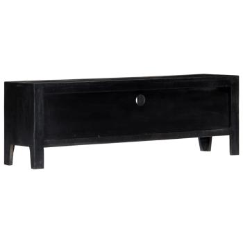 TV-Schrank Schwarz 118 x 30 x 40 cm Massivholz Mango 