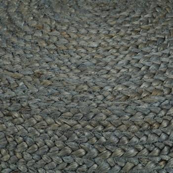 Handgefertigter Sitzpuff Olivgrün 45 x 30 cm Jute