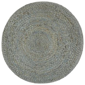 Handgefertigter Sitzpuff Olivgrün 45 x 30 cm Jute