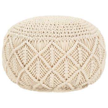 ARDEBO.de - Makramee Sitzpuff Handgefertigt 45 x 30 cm Baumwolle 