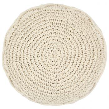 Makramee Sitzpuff Handgefertigt 45 x 30 cm Baumwolle 