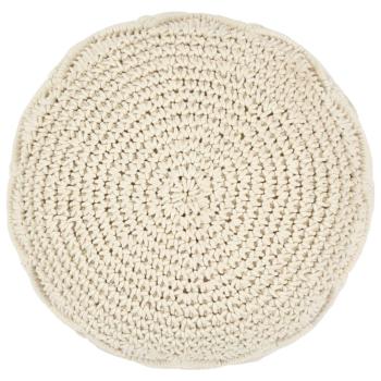 Makramee Sitzpuff Handgefertigt 45 x 30 cm Baumwolle 