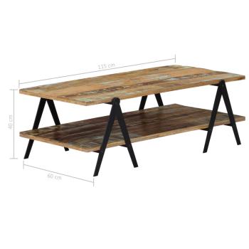 Couchtisch 115x60x40 cm Altholz Massiv