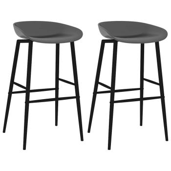 Barhocker 2 Stk. Grau 