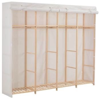Kleiderschrank Weiß 200 x 40 x 170 cm Stoff