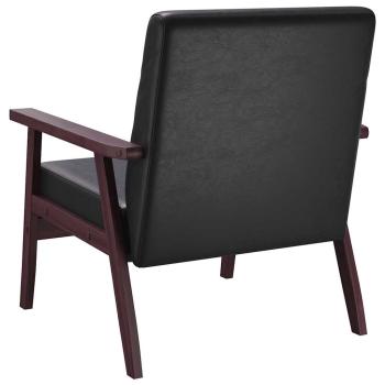 Sessel Schwarz Kunstleder