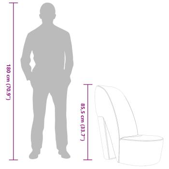 Stuhl in Stöckelschuh-Form Rot Samt