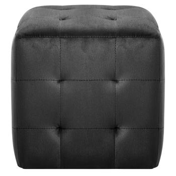 Nachttische 2 Stk. Schwarz 30x30x30 cm Samtstoff