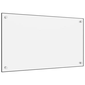 Küchenrückwand Weiß 70x40 cm Hartglas
