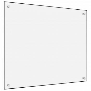 ARDEBO.de - Küchenrückwand Weiß 70x60 cm Hartglas