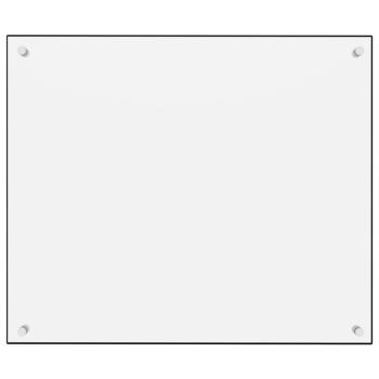 Küchenrückwand Weiß 70x60 cm Hartglas