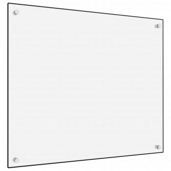 Küchenrückwand Weiß 70x60 cm Hartglas
